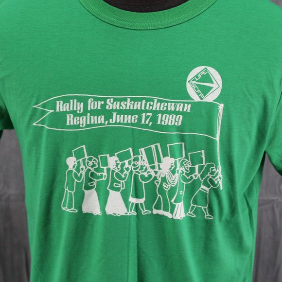 Vintage Graphic T-shirt - CUPE Rally for Saskatchewan 1989 - Men's Large - Picture 2 of 7